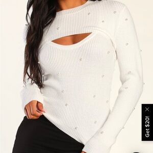 Desirable duo ivory pair sweater